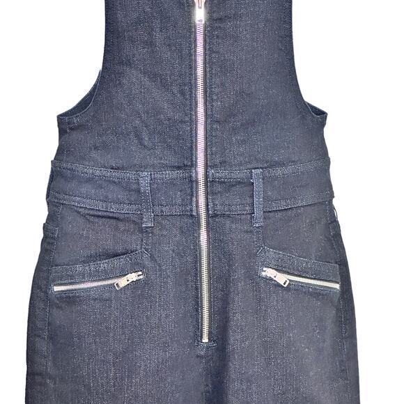 NWT 7 For All Mankind Denim Zip Front Jumpsuit Jean Overalls Dark Blue sz XS - Picture 10 of 16